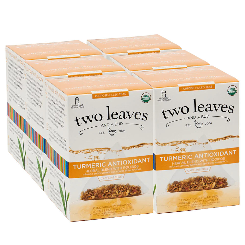 Two Leaves and A Bud Organic Turmeric - 6 boxes (90 sachets)