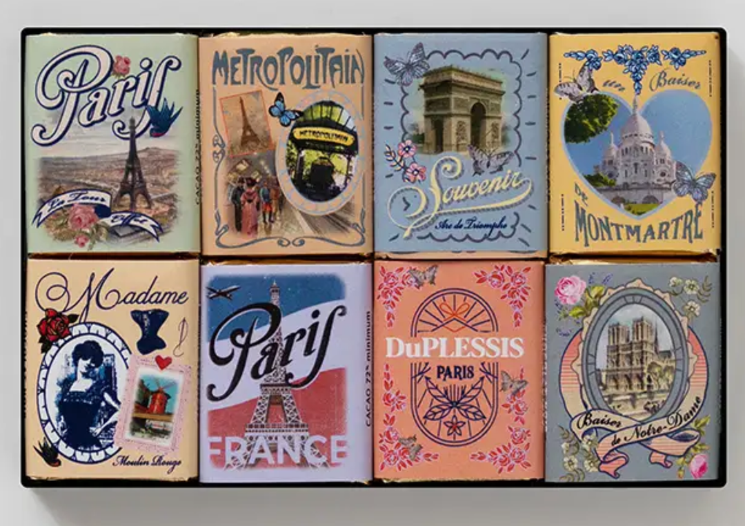 “Vintage Paris” Gift Set, Dark Chocolate by Chocolaterie DuPLESSIS