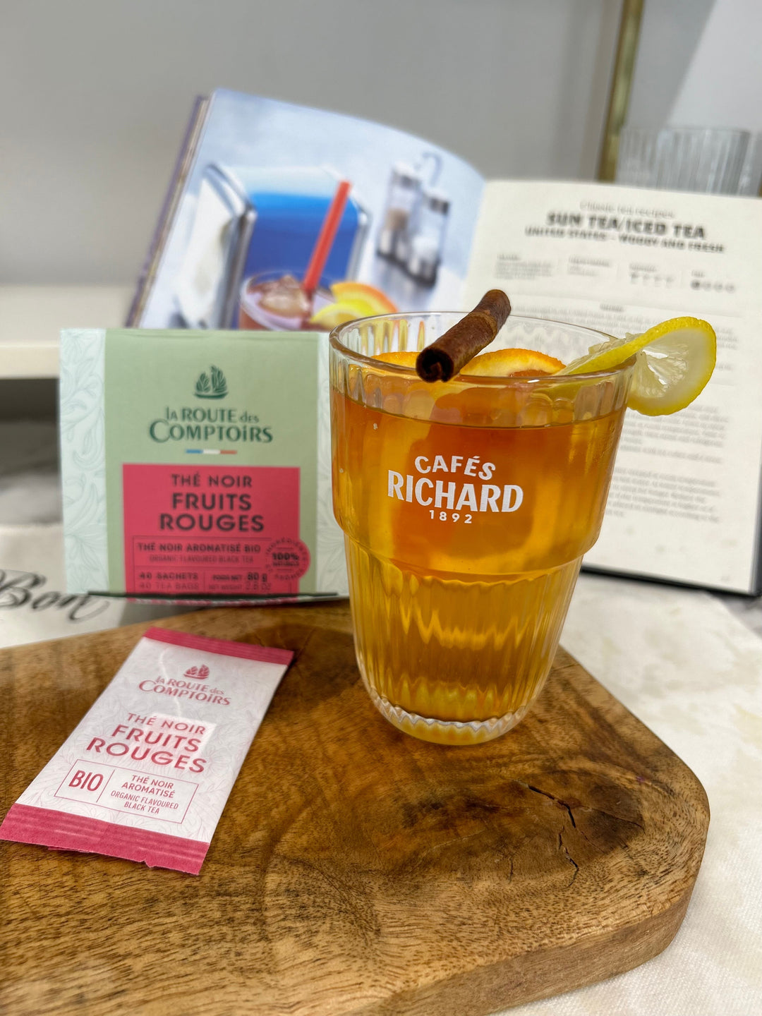 Tea Mocktail:  Fruits Rouges with Fruit