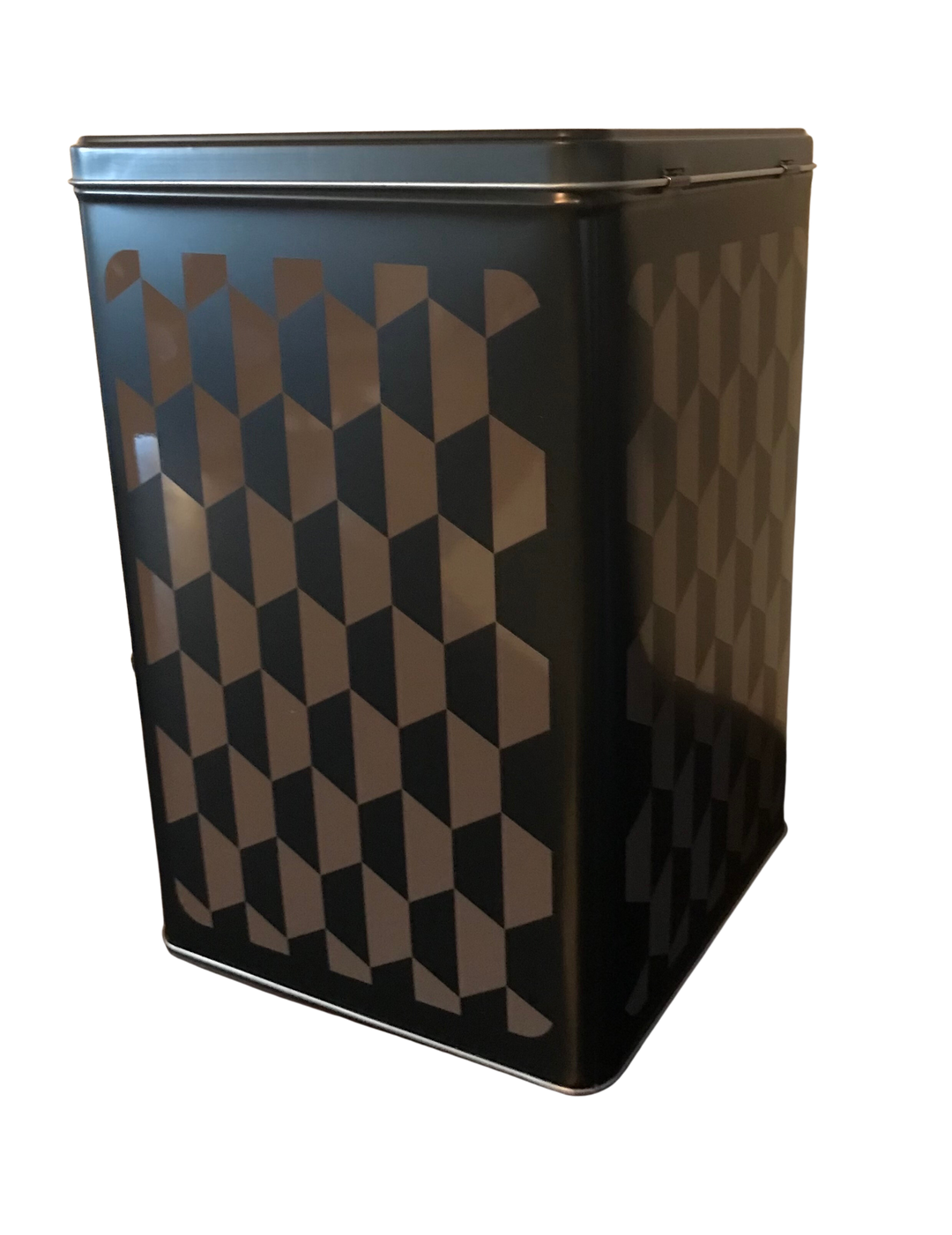 Parisian "Cookie Jar", Black/Brown Tin