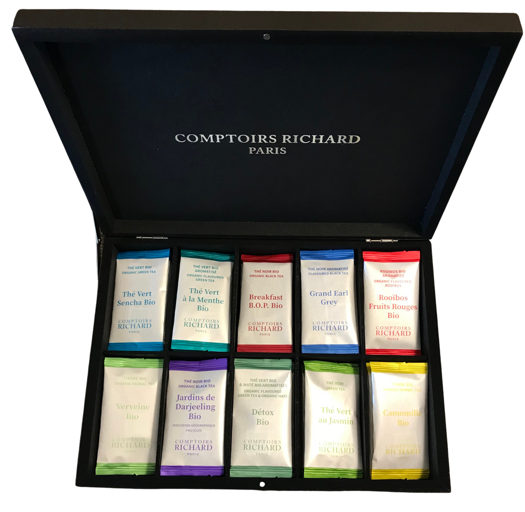 Paris Tea Box ~ 100 tea sachets & Wooden tea box