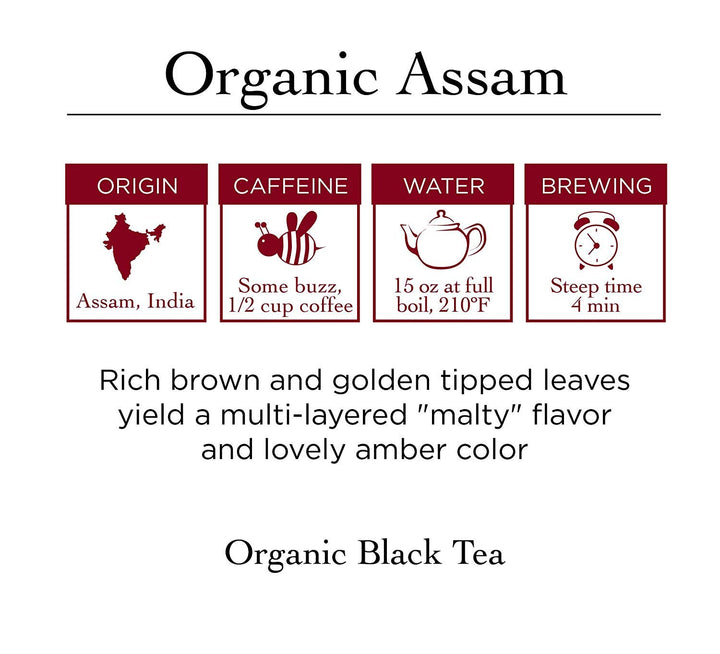 Two Leaves and a Bud : Assam Breakfast (Organic) Black Tea - Case of 100 Sachets