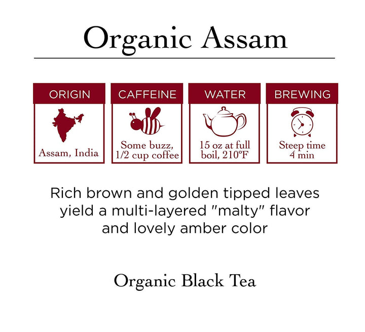 Organic Assam Breakfast Black Tea (100 Sachets)