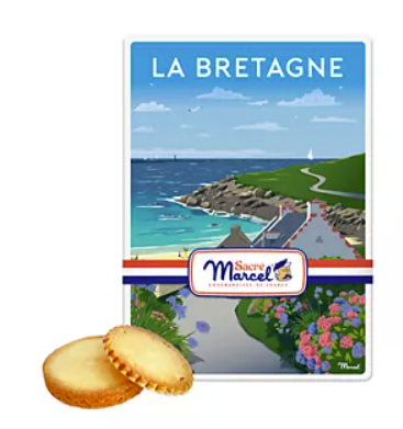 Seaside!  Sacré Marcel Brittany Coast Breton Butter Galettes & Shortbreads Tin