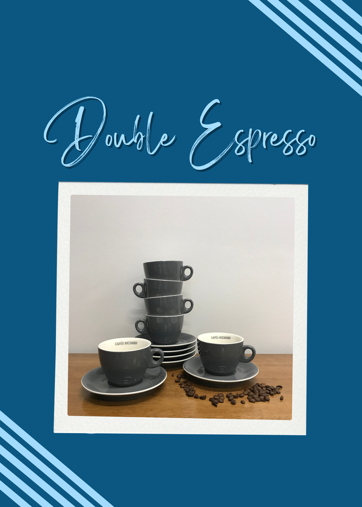 Grey Double Espresso Cups (Set of 6)