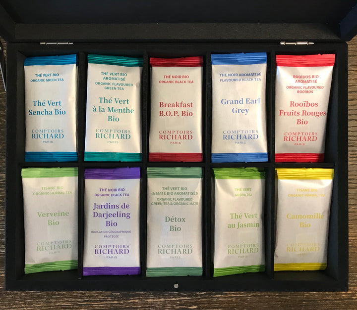 Paris Tea Box ~ 100 tea sachets & Wooden tea box