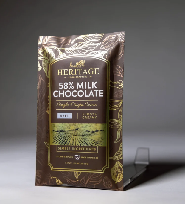 Heritage Food Crafters:  Haiti Milk Chocolate Bar 50g