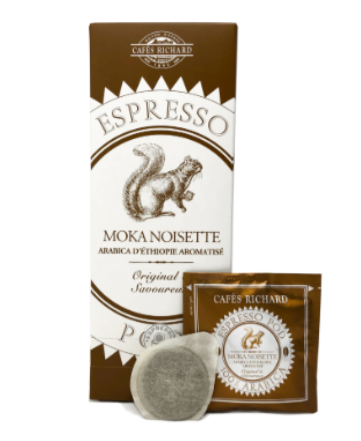 Moka Noisette Hazelnut Pods (25 ESE Pods) (Ships January 2026)