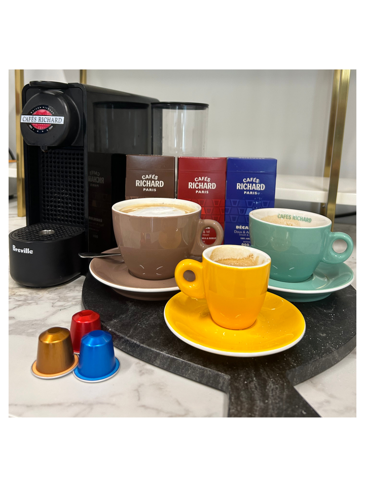 Cafes Richard Barista Cappuccino Cups with Saucers (Set of 6)