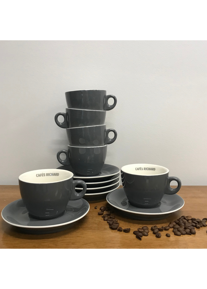 Grey Double Espresso Cups (Set of 6)