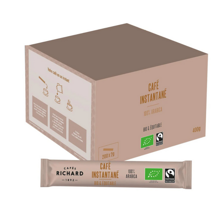 Cafes Richard Instant Coffee, Organic + Fair Trade, 200 packets