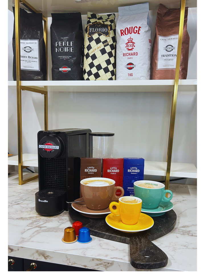 Cafes Richard Barista Espresso Cups with Saucers (Set of 6)