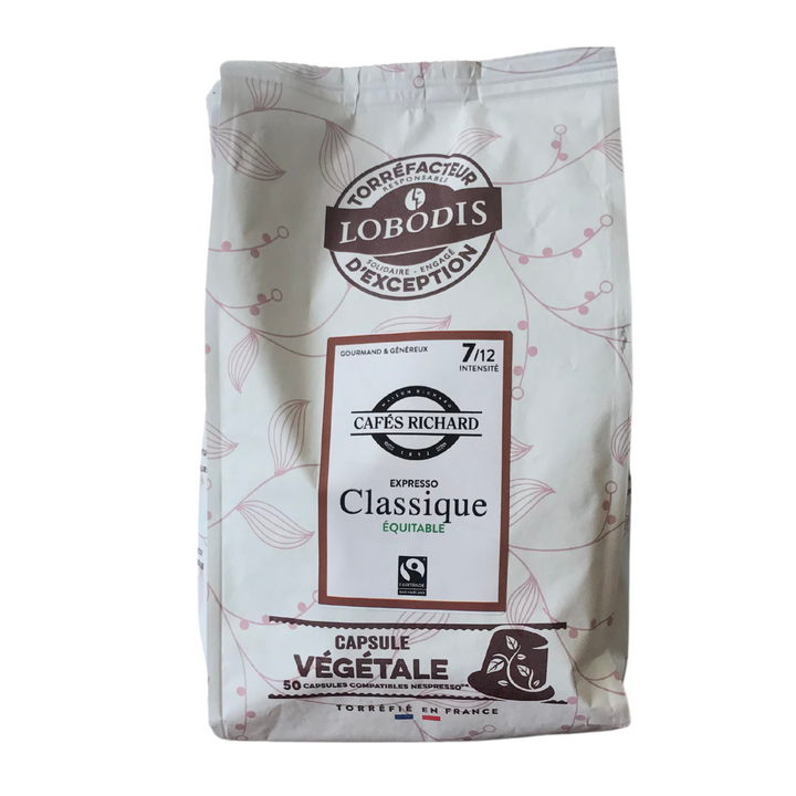 Classic Capsules - Nespresso Compatible, Fair Trade x 50 Capsules