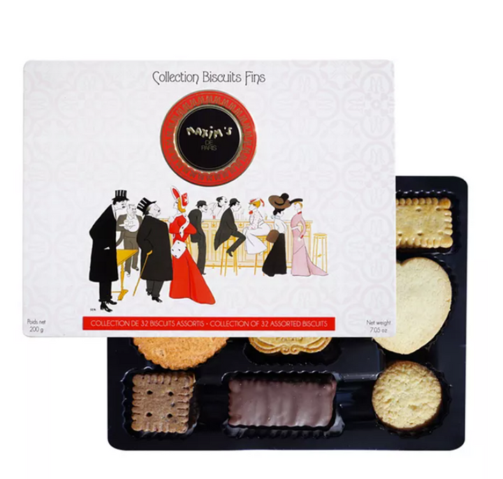 Maxim's De Paris Tin Box Fine Butter Cookie Assortment, 32 Piece