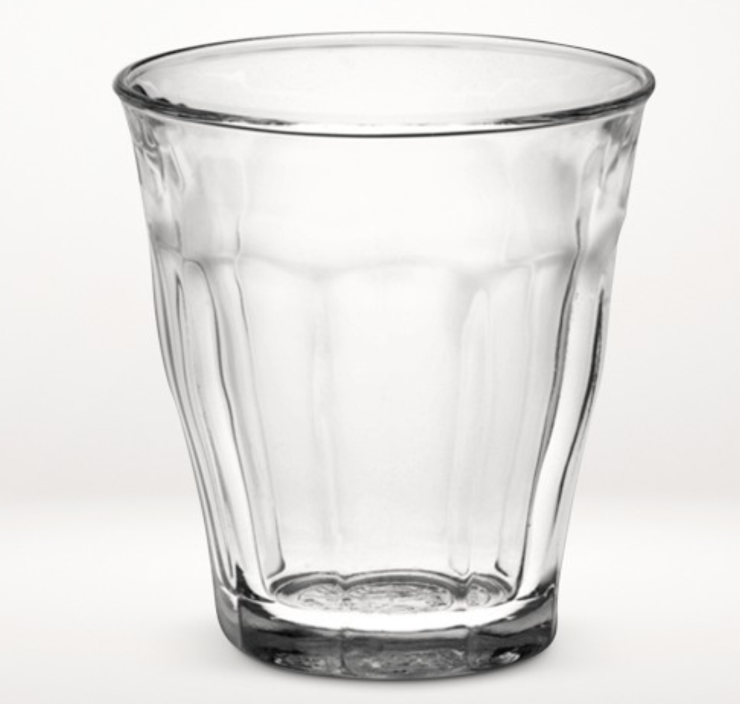 Small Duralex Picardie Glass Tumblers, 3.16 oz. (Set of 6), Espresso Drinks