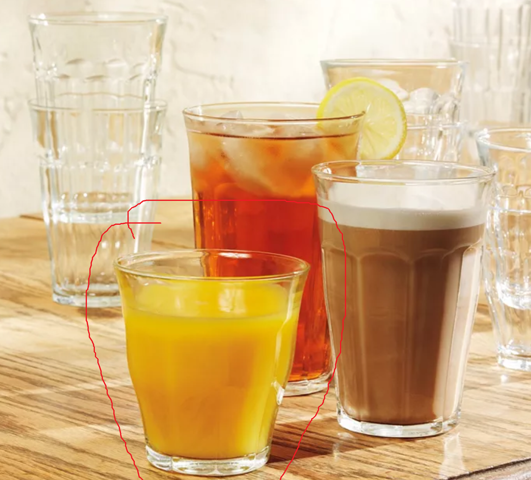 Small Duralex Picardie Glass Tumblers, 3.16 oz. (Set of 6), Espresso Drinks