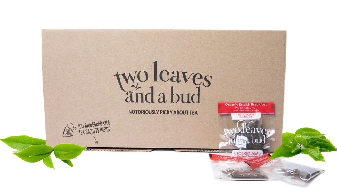 Two Leaves and a Bud : English Breakfast (Organic) Black Tea - Case of 100 Sachets