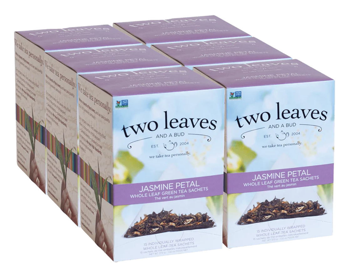 Two Leaves and a Bud Jasmine Petal Green Tea - 6 boxes (90 sachets)