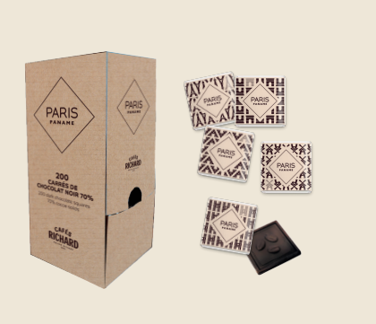 Paris Dark Chocolate Squares, 200 chocolates/box