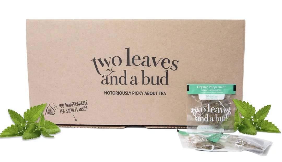 Two Leaves and a Bud : Peppermint (Organic) Herbal Tea - Case of 100 Sachets