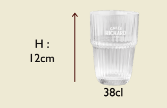Cafes Richard Tall Glass (Ships ~January 2026)