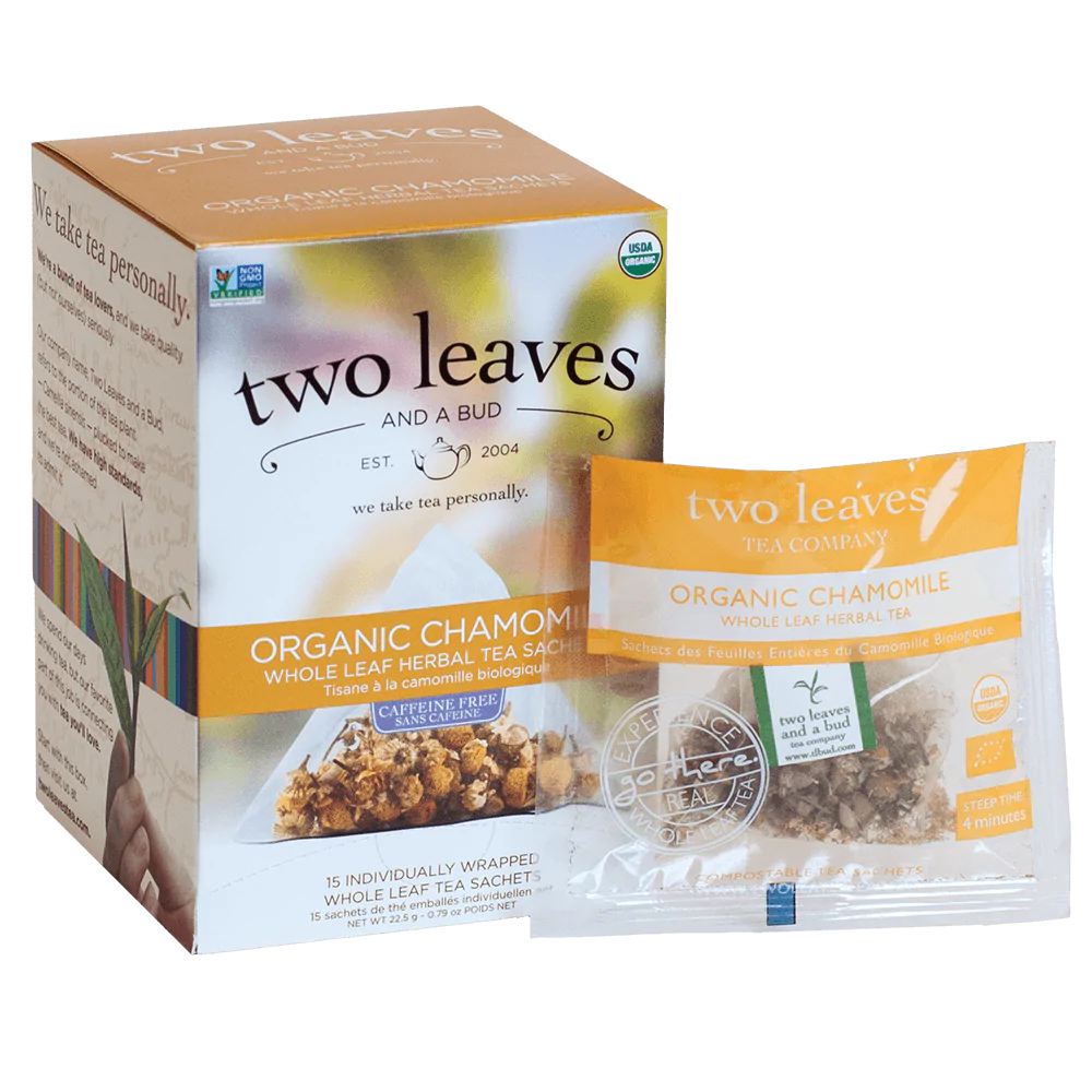 Two Leaves and A Bud Organic Chamomile Tea - 6 boxes (90 sachets)