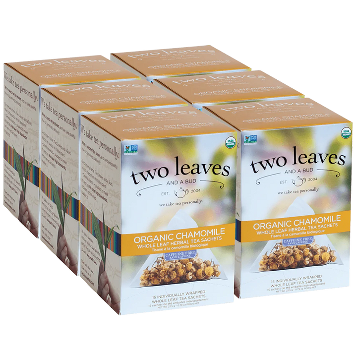 Two Leaves and A Bud Organic Chamomile Tea - 6 boxes (90 sachets)