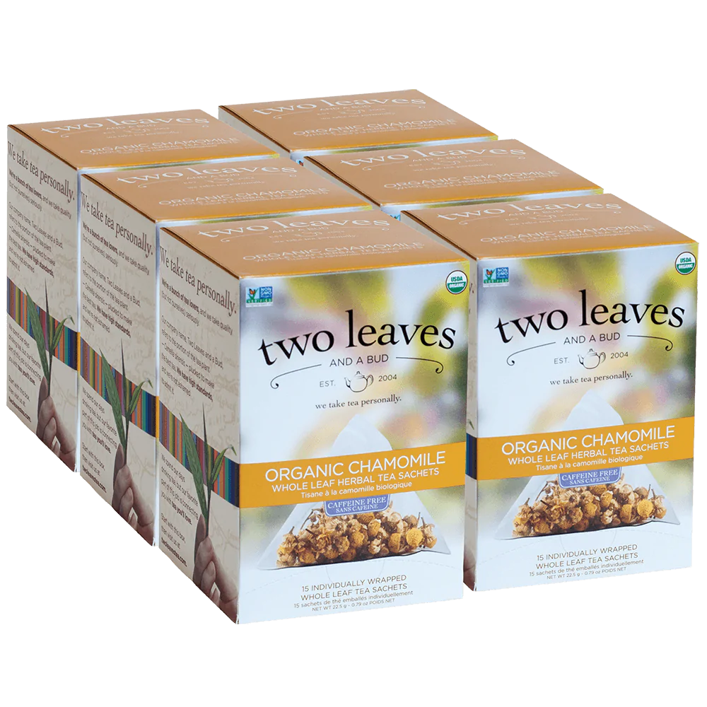 Two Leaves and A Bud Organic Chamomile Tea - 6 boxes (90 sachets)