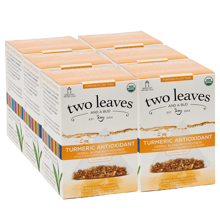 Two Leaves and A Bud Organic Turmeric - 6 boxes (90 sachets)