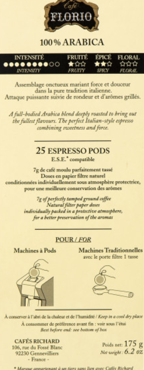 Café Florio Pods Case (100 ESE Pods)