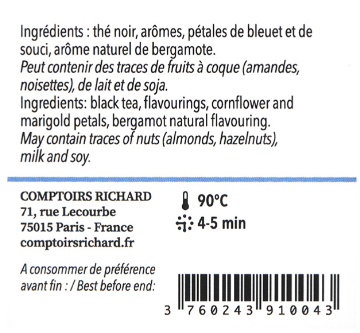 Comptoirs Richard Coffret de Thés et Infusions Bio 10 variétés 100 sachets