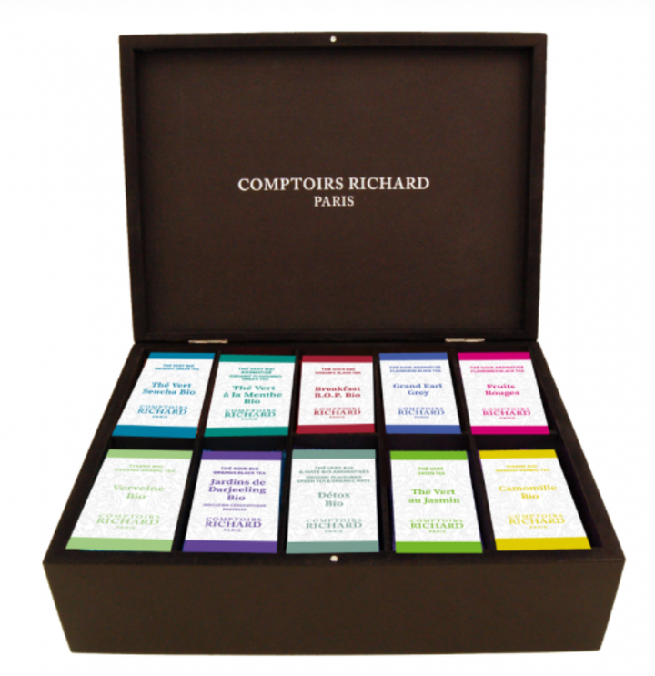 Paris Tea Box ~ 100 tea sachets & Wooden tea box